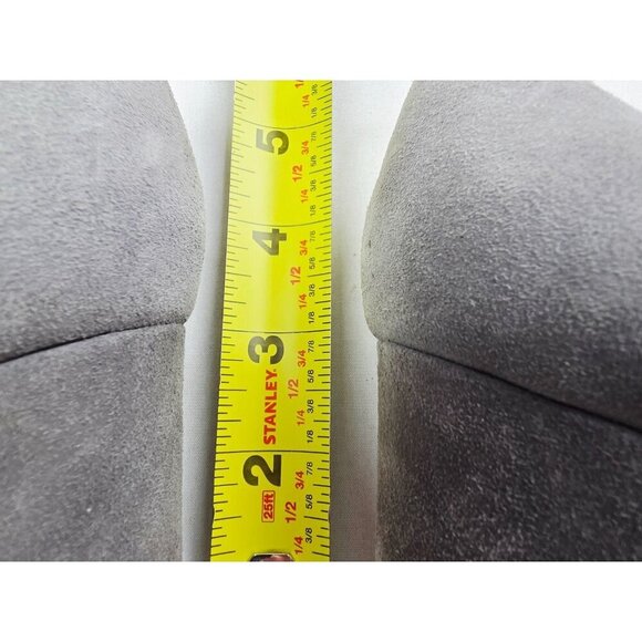 Marc Fisher Size 9M Womens Gray Leather Suede Caitlin Slip On Pointed Toe Shoes - Picture 2 of 14